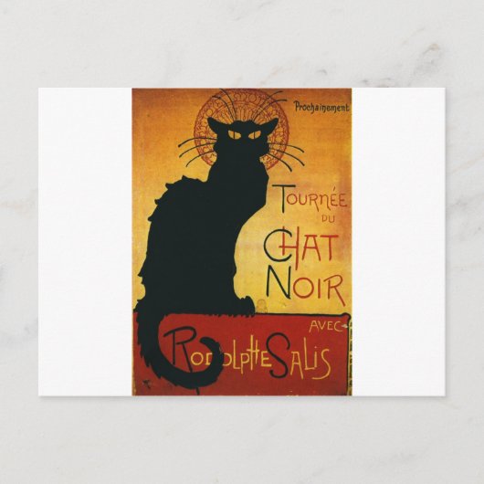 Carte Postale Conversation Noir - Chat noir (Devant)