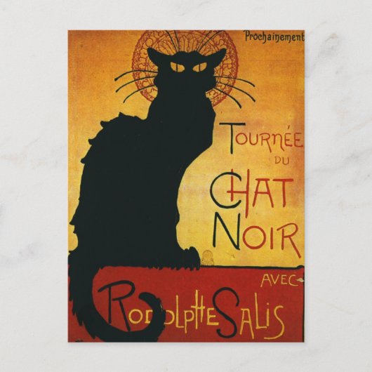 Carte Postale Conversation Noir - Chat noir (Devant)