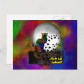 Carte Postale Conversation Noir Holi Hai (Devant / Derrière)