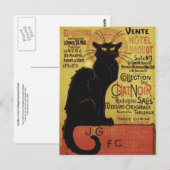 Carte Postale Conversation Noir, Vente Hôtel Drouot Steinlen Art (Devant / Derrière)