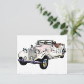 Carte Postale Convertible de MG de blanc classique et d'or (Debout devant)