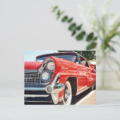 Carte postale convertible Lincoln Continental 1959 (Debout devant)