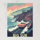 Carte Postale Convertible Retro Big Sur Coastal Drive