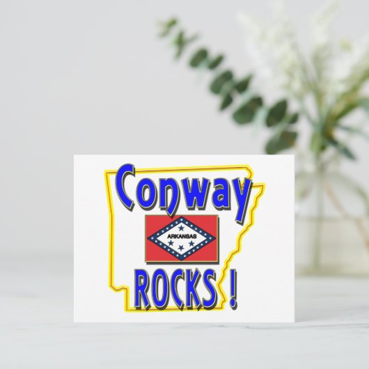 Carte Postale Conway Rocks ! (bleu) (Debout devant)