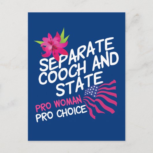 Carte Postale Cooch séparé et State Funny Pro Choice (Devant)