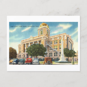 Carte Postale Cook County Court House à Gainesville, Texas,