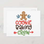 Carte Postale Cookie baking crew christmas (Devant / Derrière)