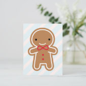 Carte Postale Cookie Cute Kawaii Gingerbread Homme (Debout devant)