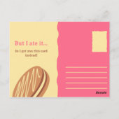 Carte Postale Cookie Funny Jaune et Rose (Dos)