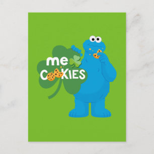 Carte Postale Cookie Monster Amour shamrock