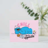 Carte Postale Cookie Monster | Bon appétit Chill (Debout devant)