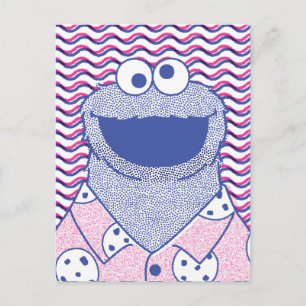Carte Postale Cookie Monster Cookie Bouton Bas
