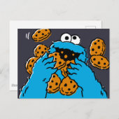 Carte Postale Cookie Monster Eating All the Cookies (Devant / Derrière)