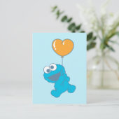 Carte Postale Cookie Monster Heart Balloon (Debout devant)