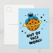 Carte Postale Cookie Monster | Hors de ce monde (Devant / Derrière)