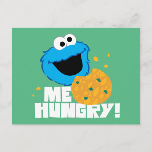 Carte Postale Cookie Monster   Moi qui ai faim !