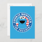 Carte Postale Cookie Monster pour le président (Devant / Derrière)