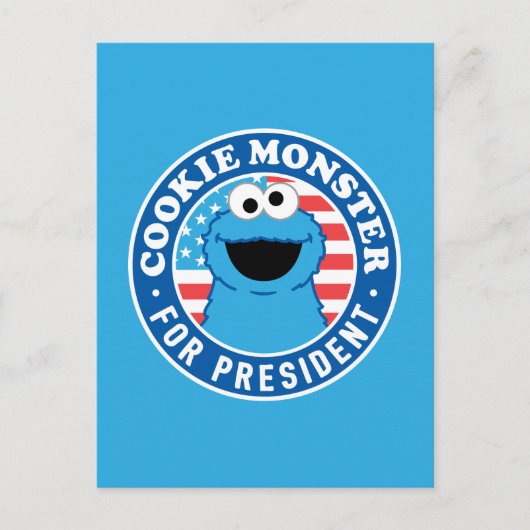 Carte Postale Cookie Monster pour le président (Devant)