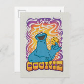 Carte Postale Cookie Monster | Psychédélique (Devant / Derrière)