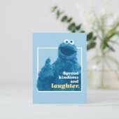 Carte Postale Cookie Monster | Répandre la gentillesse et le rir (Debout devant)