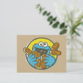 Carte Postale Cookie Monster Retro (Debout devant)