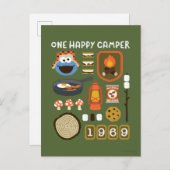 Carte Postale Cookie Monster | Un Camper Heureux (Devant / Derrière)