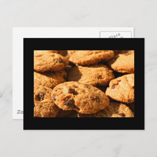 Carte postale Cookies à chips de chocolat (Devant / Derrière)