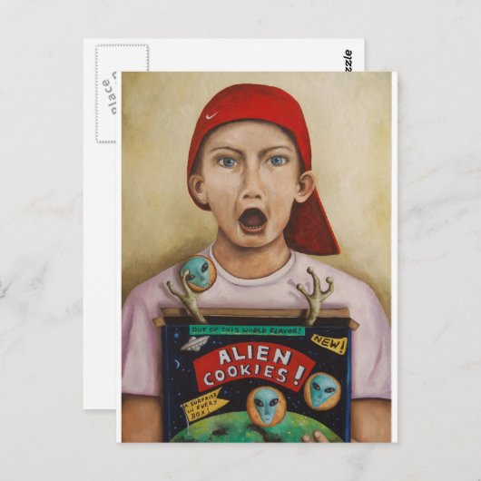 Carte Postale Cookies Aliens (Devant / Derrière)