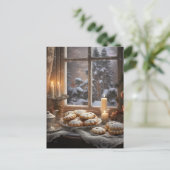 Carte Postale Cookies de Noël en journée enneigée (Debout devant)