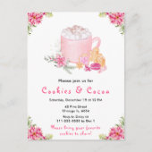 Carte Postale Cookies de Noël et cacao rose (Devant)