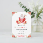 Carte Postale Cookies de Noël et cacao Rouge (Debout devant)