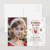 Carte Postale Cookies de Noël et fête d'anniversaire avec du cac (Devant / Derrière)