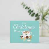 Carte Postale Cookies de Noël et vacances chocolat chaud (Debout devant)