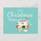 Carte Postale Cookies de Noël et vacances chocolat chaud (Devant)