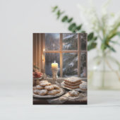 Carte Postale Cookies de Noël par une journée enneigée (Debout devant)