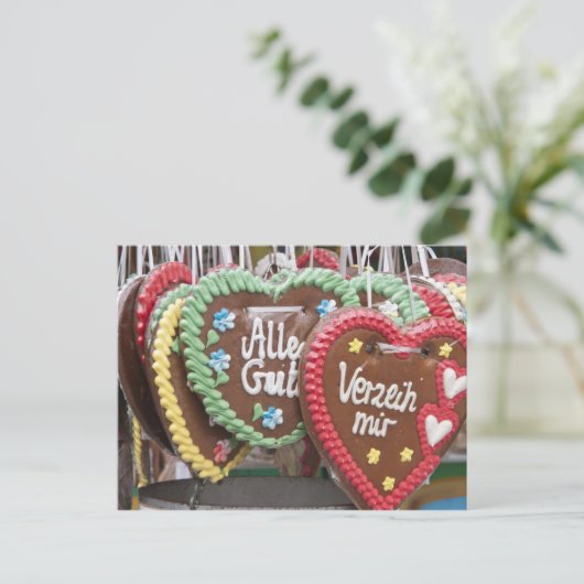 Carte Postale Cookies de pain d'épices décoratifs (Debout devant)