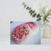 Carte postale Cookies givrés rose (Debout devant)