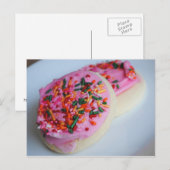 Carte postale Cookies givrés rose (Devant / Derrière)