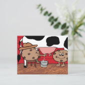 Carte Postale Cookies Milkin' Lait et cookies Conception (Debout devant)