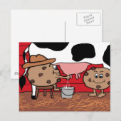 Carte Postale Cookies Milkin' Lait et cookies Conception (Devant / Derrière)