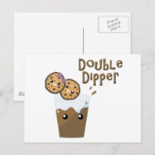 Carte Postale Cookies N Milk Double Dipper (Devant / Derrière)