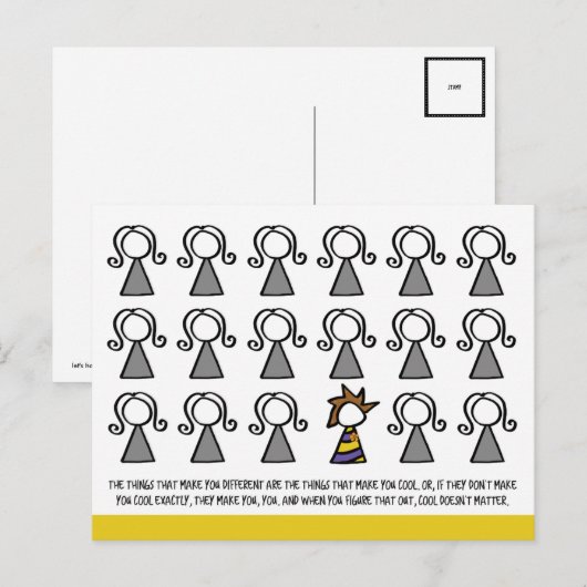 Carte postale cool (Devant / Derrière)