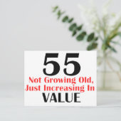 CARTE POSTALE COOL 55 ANS CONCEPTION ANNIVERSAIRE (Debout devant)