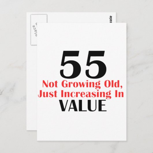 CARTE POSTALE COOL 55 ANS CONCEPTION ANNIVERSAIRE (Devant / Derrière)