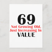 CARTE POSTALE COOL 69 ANS CONCEPTION ANNIVERSAIRE (Devant)