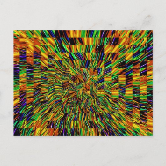 Carte Postale Cool Abstrait mignon "Rainbow Swirl" (Devant)