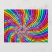 Carte Postale Cool Abstrait mignon "Rainbow Swirl" (Devant)