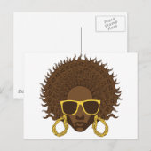 Carte Postale Cool afro (Devant / Derrière)