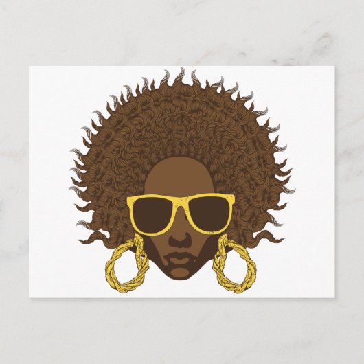 Carte Postale Cool afro (Devant)