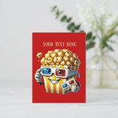 Carte Postale Cool ajouter du texte film pop-corn (Debout devant)